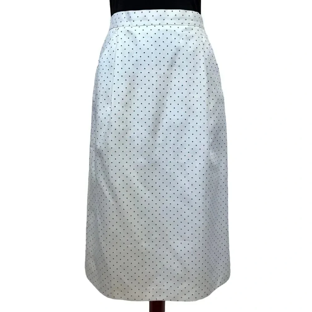 Haberdashery Collection by Personal Polka Dot Vintage Straight Skirt Women 26